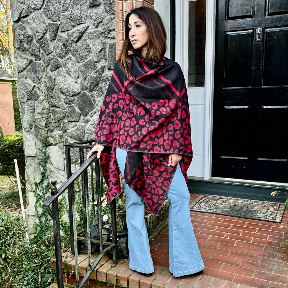 Boho  Oversized Chic Boho Poncho Shawl